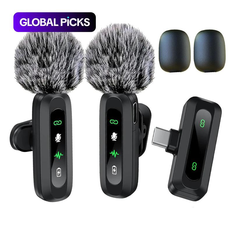 Wireless Microphone, Professional Lapel Mic for Iphone and Android, Wireless Microphone for Video Recording, Teaching, Interviews and Podcasts